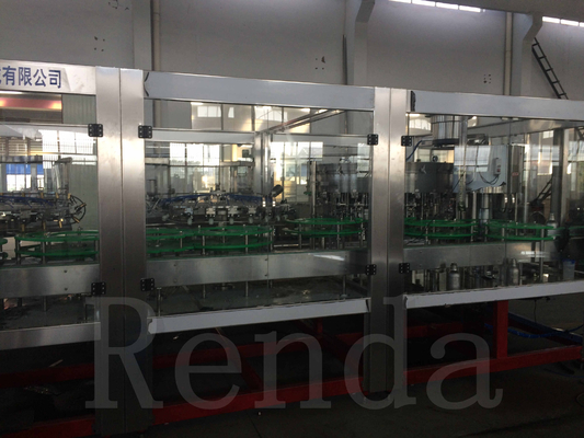 CE/ISO Soft Drink And Beer Filling Machine 4IN1 Beer Canning Machines Aluminium Can