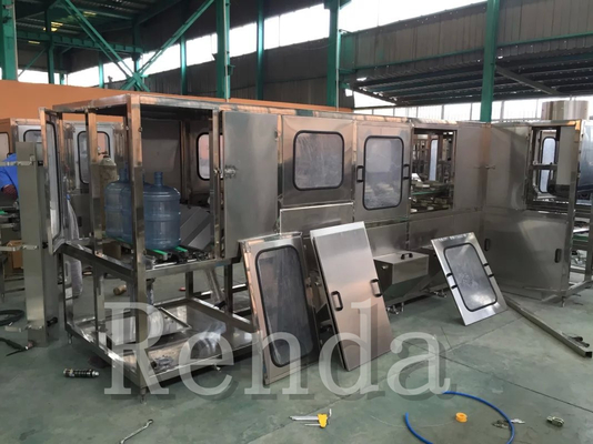 3 / 5 Gallon  3 In 1 Monoblock Barrel Filling Machine Rinsing - Filling - Capping