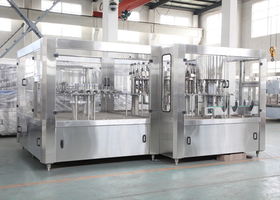 PET Bottle Hot Juice Filling Machine , Automatic 3 in 1 Beverage Filling Production Line